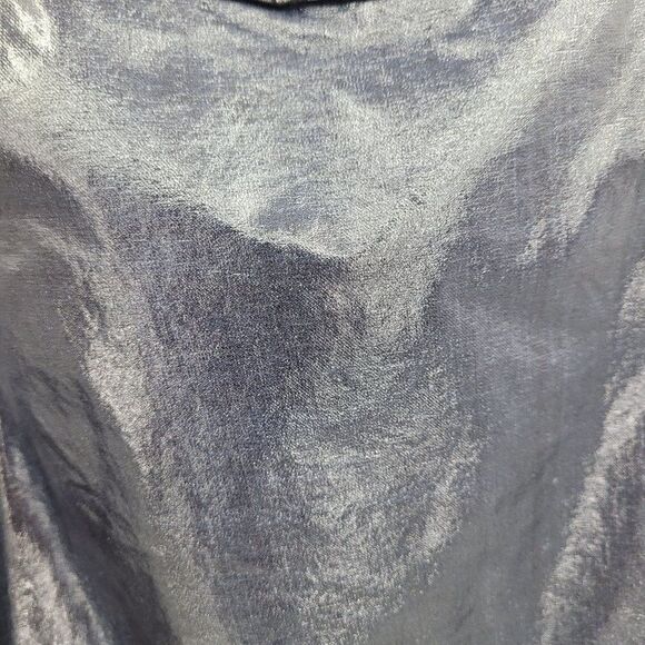 Free People Pants Faux Leather High Rise Paperbag Tapered Belted Metallic 4 - Picture 13 of 17